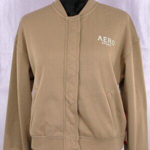 Aéropostale Sport Tan Zip Sweatshirt Jacket Medium NWT